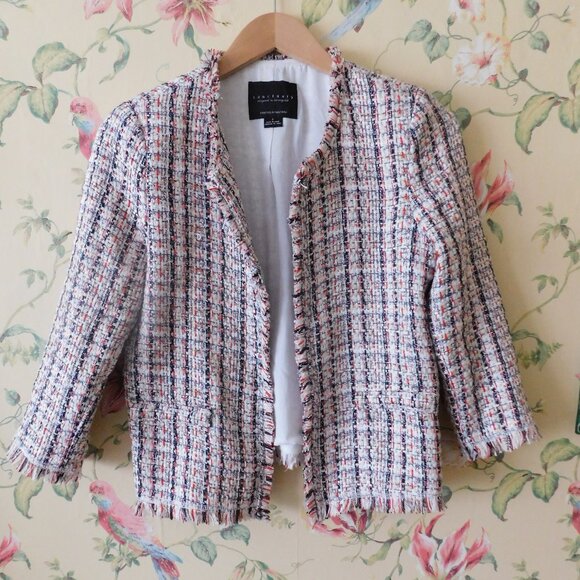 Anthropologie Sanctuary Red White BlueTweed Jacket 🎀 - Picture 7 of 12